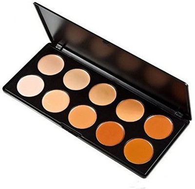 

Outop 10 Colors Professional Concealer Camouflage Makeup Palette Contour Face Contouring Kit Foundation(Brown)
