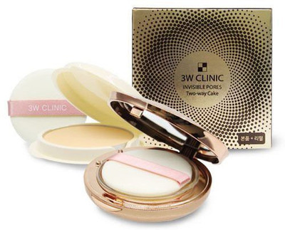 

W Clinic 3 Invisible Collagen Pore TwoWay Cake 15G+15G Refill Wrinkle Care 23.Natural Beige Foundation(Brown)