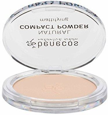 

Benecos Natural Compact Powder (Porcelain) For Fair To Medium Skin Tone, Flawless Matte Finish - Face Powder Makeup Foundation(Brown)