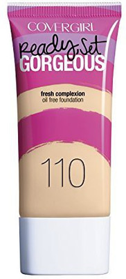 

Cover Girl Ready Set Gorgeous Foundation, 1 Tube (1 Oz), Creamy Natural Tone, Liquid Foundation, Oil-Free All Day Formula (Packaging May Vary) Foundation(Brown)