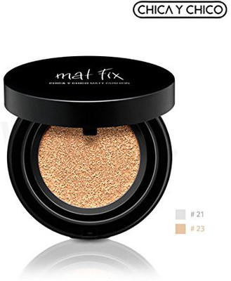 

Chica Y Chico Matt Cushion 15G, Natural Coverage Without Greasy Face, Strong Oil Blotting, Spf 35 Pa++ (No. 23) Foundation(Brown)