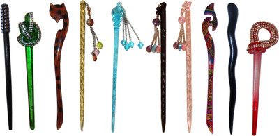 

convalesce Combo of Multi Color Juda Sticks Bun Stick(Multicolor)
