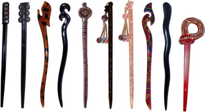 

Love Combo of Multi Color Juda Sticks Bun Stick(Multicolor)