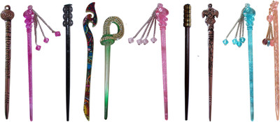 

liaison Combo of Multi Color Juda Sticks Bun Stick(Multicolor)