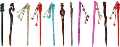

POOL Combo of Multi Color Juda Sticks Bun Stick(Multicolor)