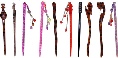 

pharaoh Combo of Multi Color Juda Sticks Bun Stick(Multicolor)