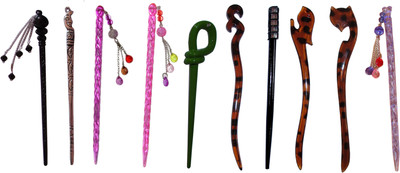 

MOONP Combo of Multi Color Juda Sticks Bun Stick(Multicolor)