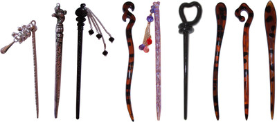 

weird Combo of Multi Color Juda Sticks Bun Stick(Multicolor)