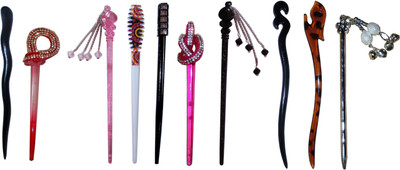 

POOL Combo of Multi Color Juda Sticks Bun Stick(Multicolor)
