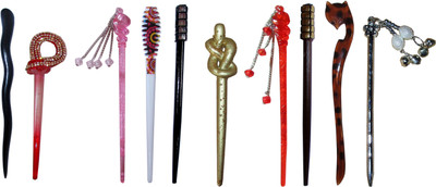 

VOOL Combo of Multi Color Juda Sticks Bun Stick(Multicolor)