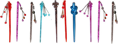 

millennium Combo of Multi Color Juda Sticks Bun Stick(Multicolor)