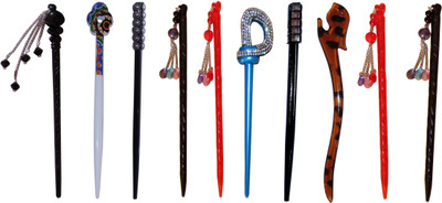 

SHUBHIU Combo of Multi Color Juda Sticks Bun Stick(Multicolor)