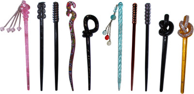 

Loop Combo of Multi Color Juda Sticks Bun Stick(Multicolor)