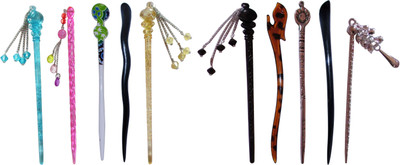 

HUUN Combo of Multi Color Juda Sticks Bun Stick(Multicolor)