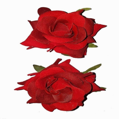 

GULZAR DISTRIBUTERS Fashion Red Fabric Rose Flower Hair Clip For Women ( Pack Of 2 )RED COLOUR Hair Pin (Red) Hair Clip(Red)