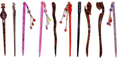 

Love Combo of Multi Color Juda Sticks Bun Stick(Multicolor)