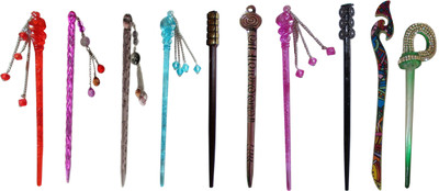 

Fully Unique Combo of Multi Color Juda Sticks Bun Stick(Multicolor)