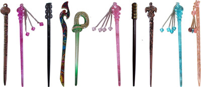 

liaison Combo of Multi Color Juda Sticks Bun Stick(Multicolor)