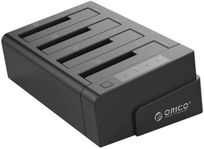 

Orico 2.5 & 3.5 inch SATA2.0 USB3.0 1 to 3 Clone External Hard Drive Dock - Black (6648US3-C-V1)(For Black, Black)