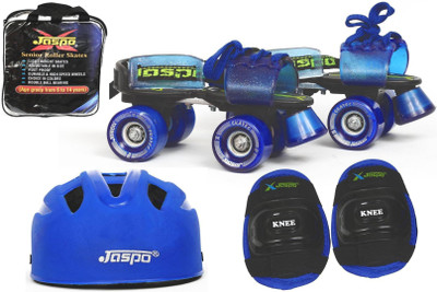 

Jaspo Blue Men Eco Senior Skates Combo (Skates+Helmet+Knee+Bag)Suitable For Age 6 To 14 Years Skating Kit