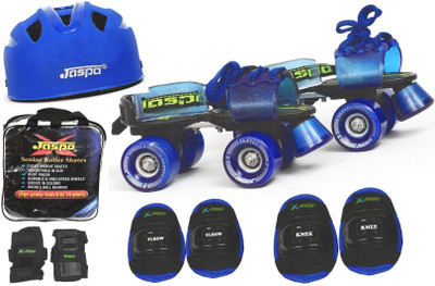

Jaspo Blue Men Pro Senior Skates Combo (Skates+Helmet+Knee+Elbow+Wrist+Bag)Suitable For Age 6 To 14 Years Skating Kit
