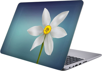 

PRINTCLUB white flowers Laptop Sticker 15.6 inch-Premium Quality, UV Printed, Laminated, Bubble Free, Scratchproof Laptop Skin-180 Vinyl Laptop Decal 15.6