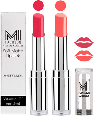 

MI Fashion Color Riche Creme Matte Sexy Lipsticks(Magenta,Metallic Nude)