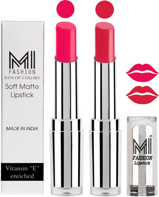 

MI Fashion Color Riche Creme Matte Sexy Lipsticks(Rosy Pink,Mauve)