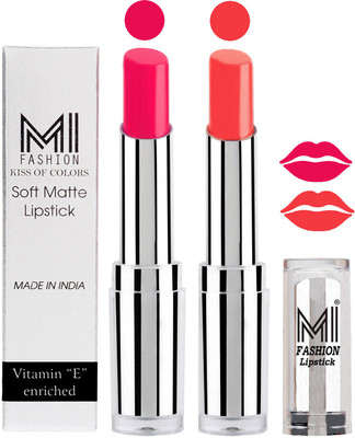 

MI Fashion Color Riche Creme Matte Sexy Lipsticks(Rosy Pink,Pink Wink)