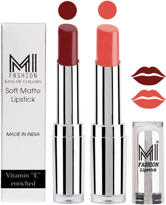 

MI Fashion Color Riche Creme Matte Sexy Lipsticks(Maroon Rebel,Mauve)