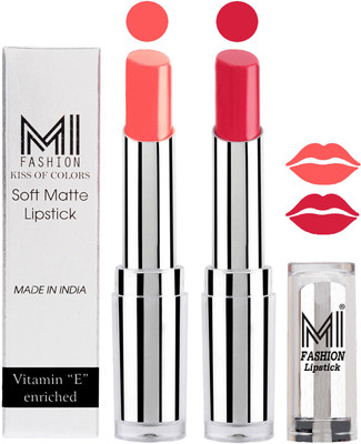 

MI Fashion Color Riche Creme Matte Sexy Lipsticks(Metallic Nude,Mauve)