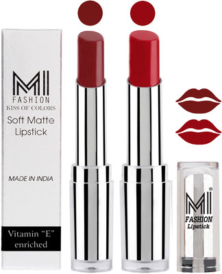 

MI Fashion Color Riche Creme Matte Sexy Lipsticks(Maroon Rebel,Dry Red)