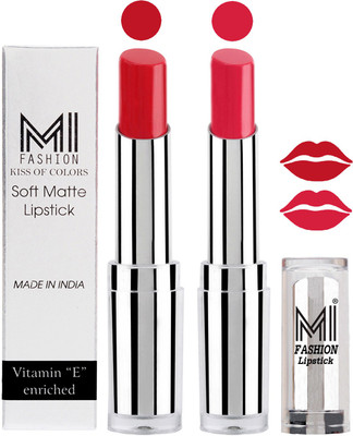 

MI Fashion Color Riche Creme Matte Sexy Lipsticks(Romantic Red,Mauve)