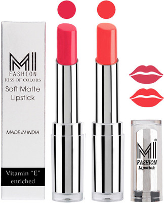 

MI Fashion Color Riche Creme Matte Sexy Lipsticks(Magenta,Pink Wink)