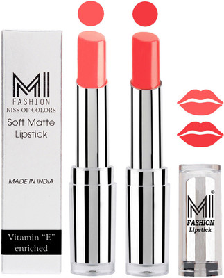 

MI Fashion Color Riche Creme Matte Sexy Lipsticks(Metallic Nude,Pink Wink)
