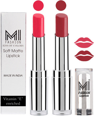 

MI Fashion Color Riche Creme Matte Sexy Lipsticks(Magenta,Brown Raisin)