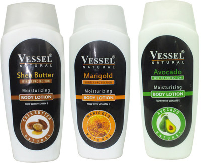 

Vessel Natural Winter Protection Moisturizing Body Lotion With Avocado, Marigold & Shea Butter 200 ml Combo Pack of 3(200 ml)
