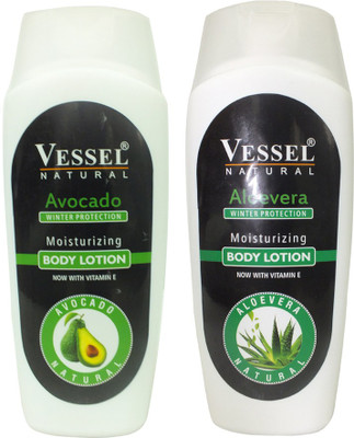 

Vessel Natural Winter Protection Moisturizing Body Lotion With Avocado & Aloe Vera 200 ml Combo Pack of 2(200 ml)