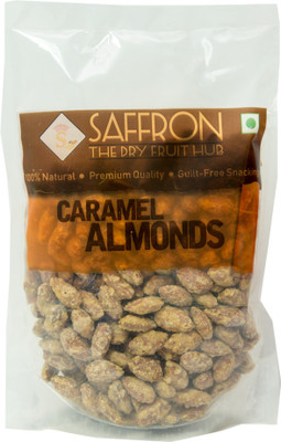 Saffron Caramel Flavoured Almonds(500 g, Pouch)