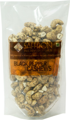 

Saffron Flavoured Black Pepper Cashews(100 g, Pouch)