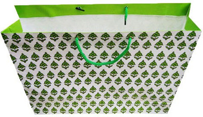 

PPJ Printed Party Bag(Green, Pack of 10)