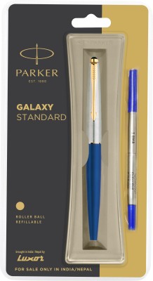 PARKER Galaxy Std Gold Trim (Blue Body) Roller Ball Pen(Blue)