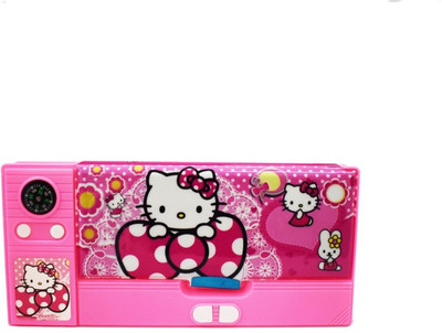 

ToyzIsland pencil box Hello kitty Art Plastic Pencil Boxes(Set of 1, Multicolor)