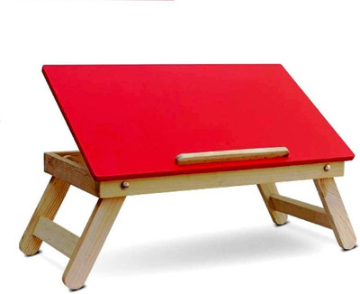 IBS lapdesk Foldable Wood Portable Laptop Table(Finish Color - RED)