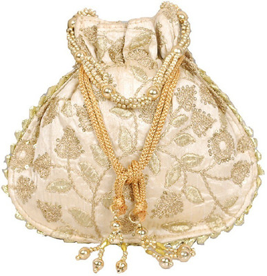 

Your Pretty Closet Ethnic Rajasthani Potli Bag For Women, Bridal, Casual, Party, Wedding (Golden) Potli(Gold)