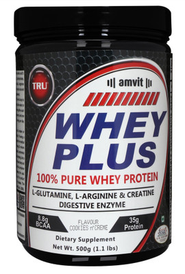 TRU WHEY PLUS Whey Protein(500 g, COOKIES N CREAM)
