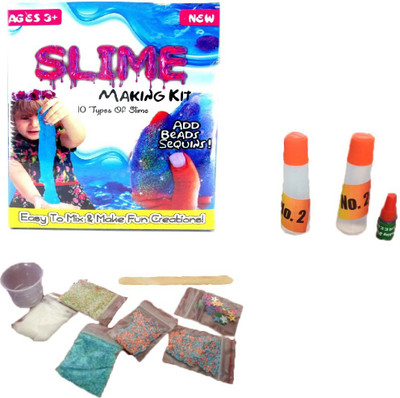 

Bestie Toys Slime Making Kit (10 Types of Slime) Multicolor Putty Toy