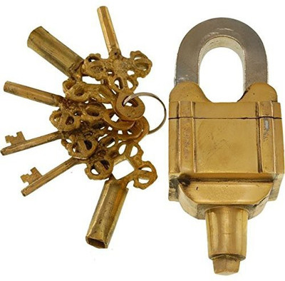 Puzzle Master Brass 6 Key Square Trick Puzzle Padlock - (3 Keys X 2)(1 Pieces) Flipkart