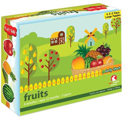 

Kidz Valle Fruits Puzzles 6 X 2 Pieces 12 Months - 3 Years ( Puzzles for Kids, Floor Puzzles )(12 Pieces)