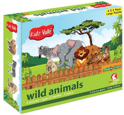 

Kidz Valle Wild Animals Puzzles(12 Pieces)